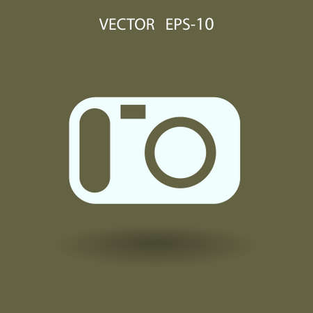 Flat icon of a camera. vector illustrationのイラスト素材