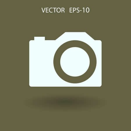 Flat icon of a camera. vector illustrationのイラスト素材