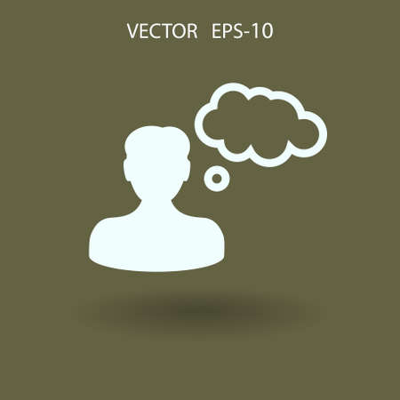 Flat icon of businessman. vector illustrationのイラスト素材