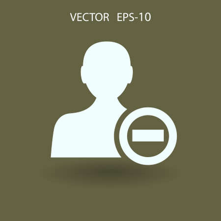 Remove contact icon. vector illustrationのイラスト素材