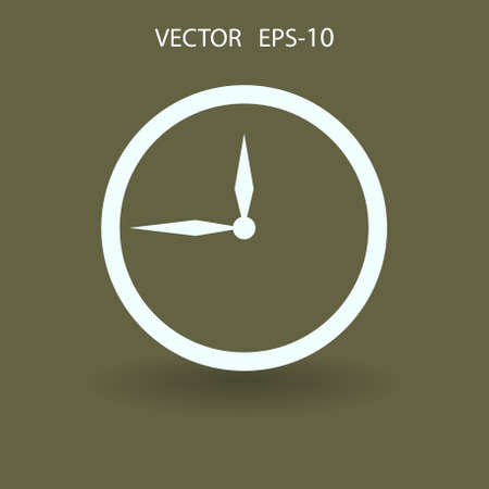 Flat  icon of clock. vector illustrationのイラスト素材