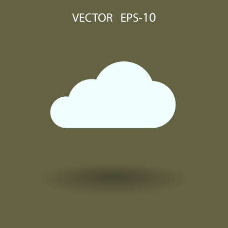 Flat  icon of cloud. vector illustrationのイラスト素材