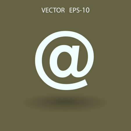Flat icon of email. vector illustrationのイラスト素材
