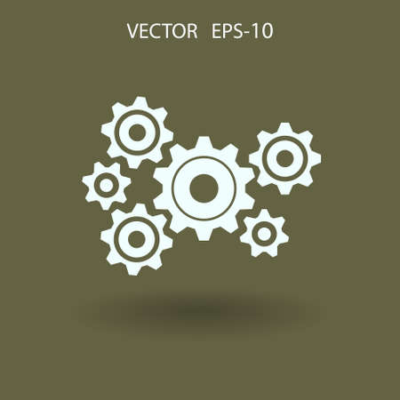 Gears icon. vector illustrationのイラスト素材