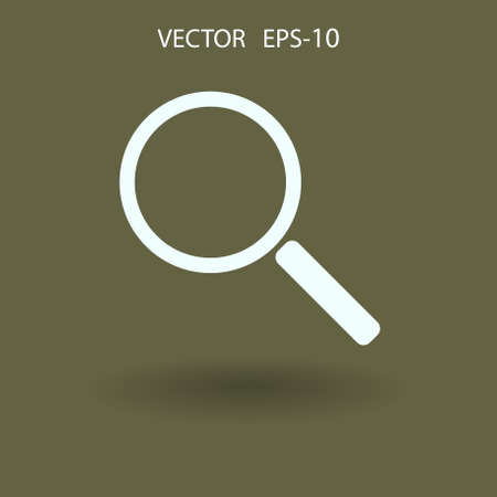 Flat icon of loupe. vector illustrationのイラスト素材