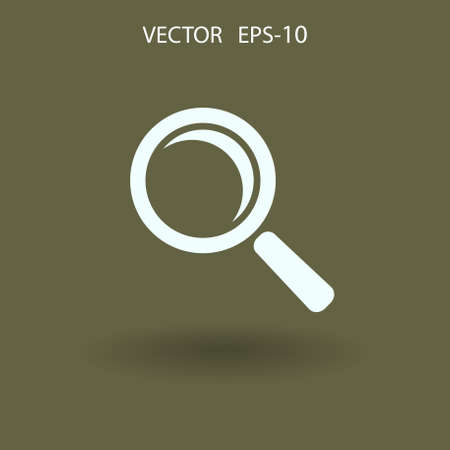 Flat icon of loupe. vector illustrationのイラスト素材