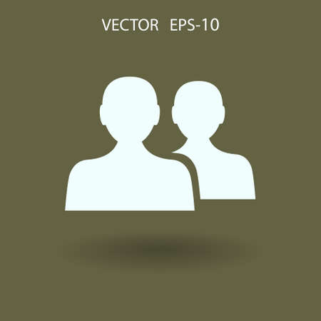 Flat icon of team work. vector illustrationのイラスト素材