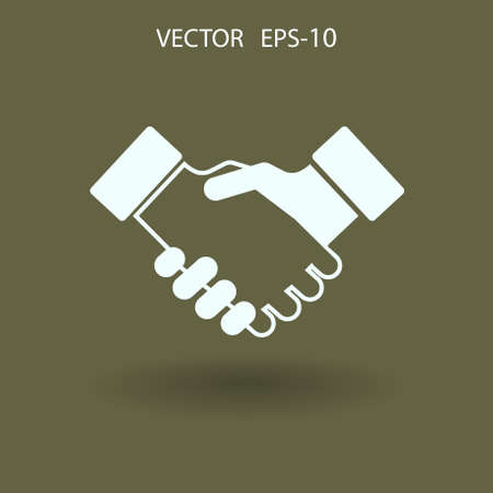 Flat  icon of handshake. vector illustrationのイラスト素材