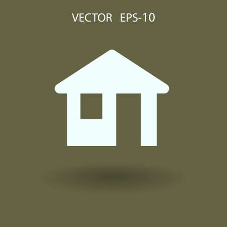 Flat icon of home. vector illustrationのイラスト素材