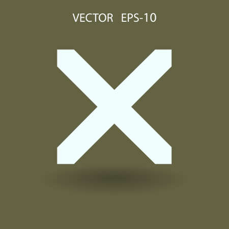 Flat  icon of prohibit. vector illustrationのイラスト素材