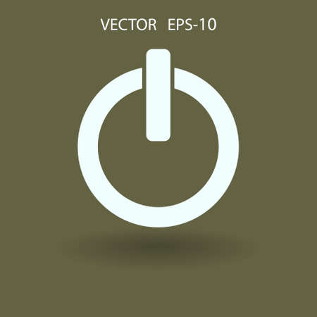 Flat icon of power. vector illustrationのイラスト素材