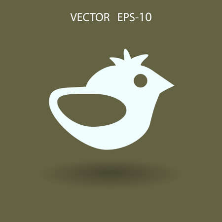 Flat icon of bird. vector illustrationのイラスト素材