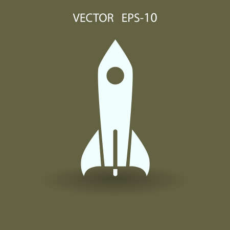 Flat  icon of rocket. vector illustrationのイラスト素材