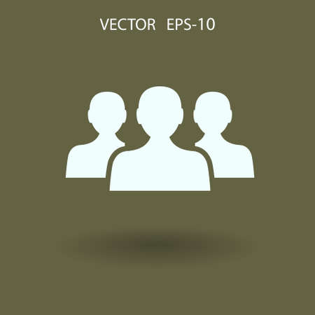 Flat icon of team work. vector illustrationのイラスト素材