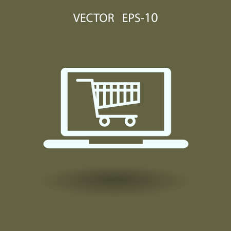 Online shopping icon. vector illustrationのイラスト素材
