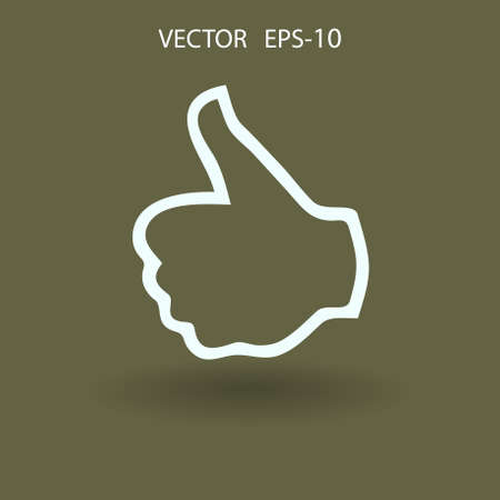 Flat icon of ok. vector illustrationのイラスト素材