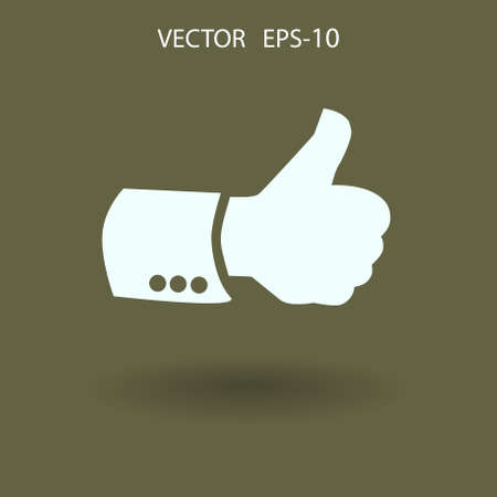Flat icon of ok. vector illustrationのイラスト素材