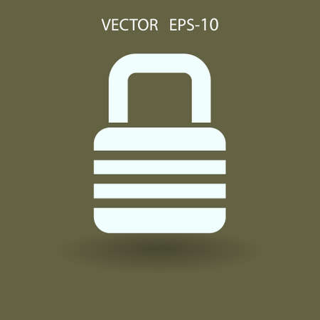 Flat icon of lock. vector illustrationのイラスト素材