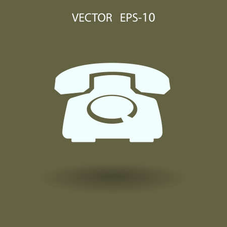Flat icon of a phone. vector illustrationのイラスト素材