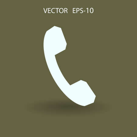 Flat icon of a phone. vector illustrationのイラスト素材