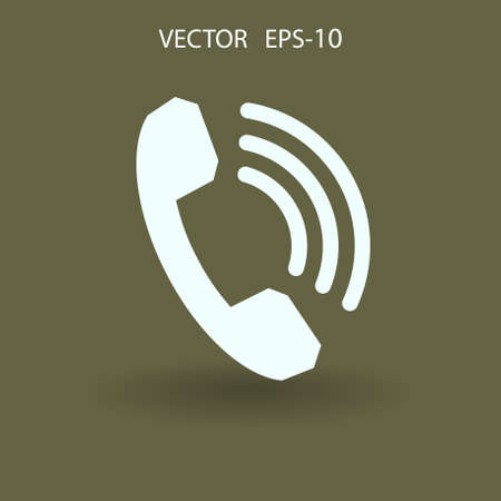Flat icon of a phone. vector illustrationのイラスト素材