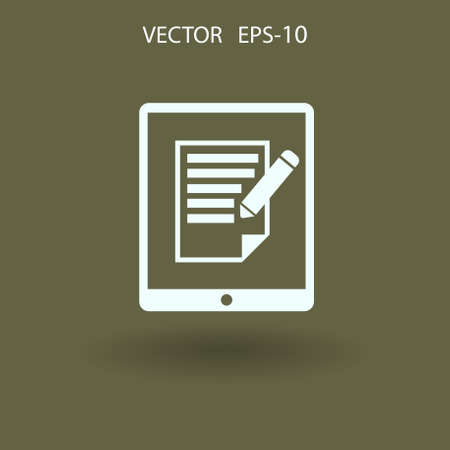 touchpad notes icon. vector illustrationのイラスト素材