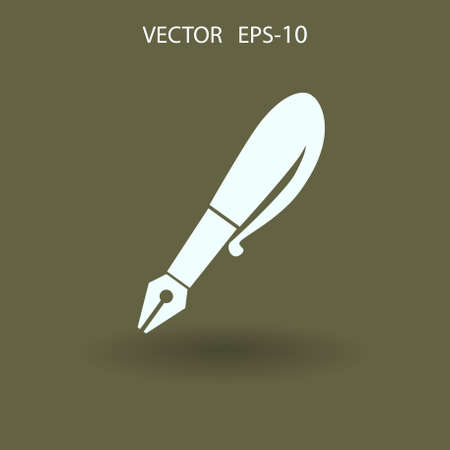 Flat  icon of pen. vector illustrationのイラスト素材