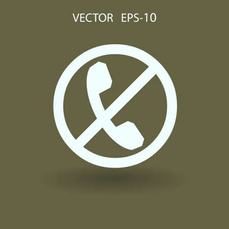 turn off phone icon. vector illustrationのイラスト素材