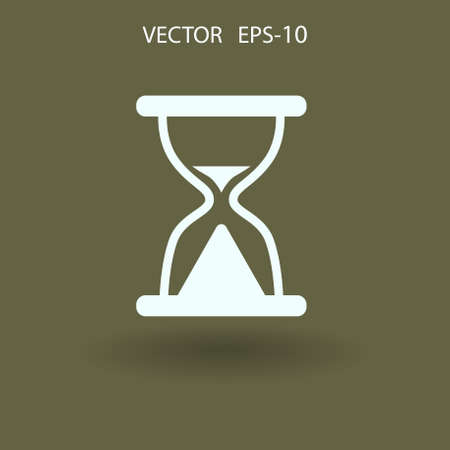 Flat icon of hourglass. vector illustrationのイラスト素材