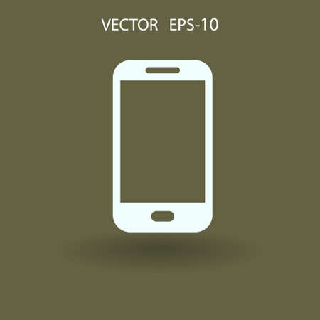 Flat icon of smartphone. vector illustrationのイラスト素材