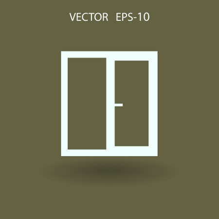 Flat Window icon, vector illustrationのイラスト素材