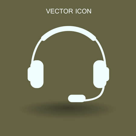 Headphones icon. vector illustrationのイラスト素材