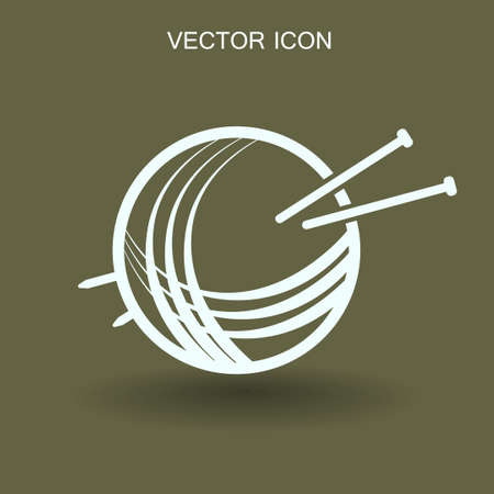 Yarn and knitting needles icon vector illustrationのイラスト素材