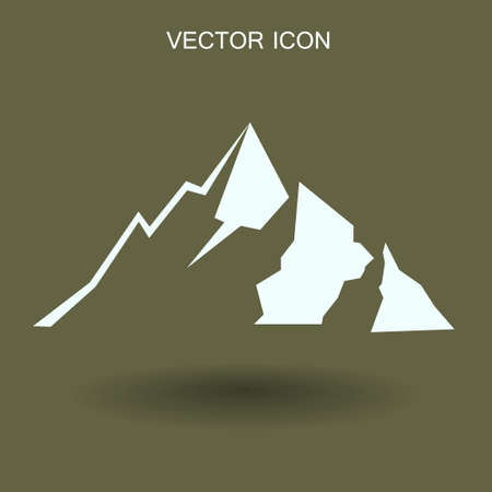 Mountains icon vector illustrationのイラスト素材