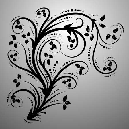 Vintage decor element. Vector wicker lines. Floral calligraphic elegant ornamentのイラスト素材