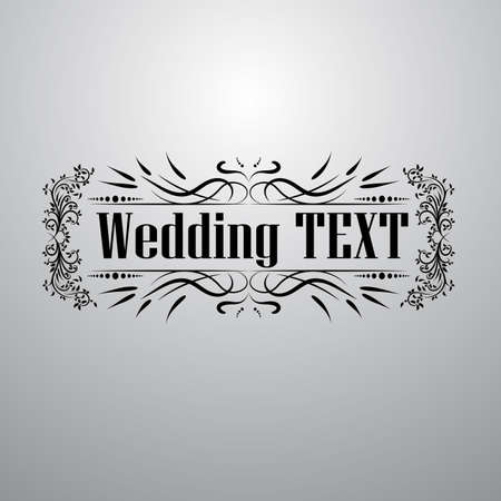 Vintage decor elements vector Frame. Wicker lines design. Floral calligraphic elegant ornament for weddingのイラスト素材