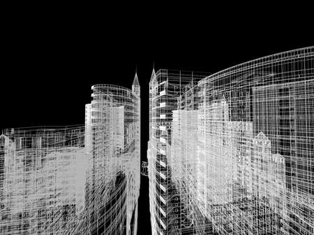 Abstract architecture background illustrationの写真素材