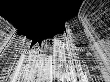 Abstract architecture background illustrationの写真素材