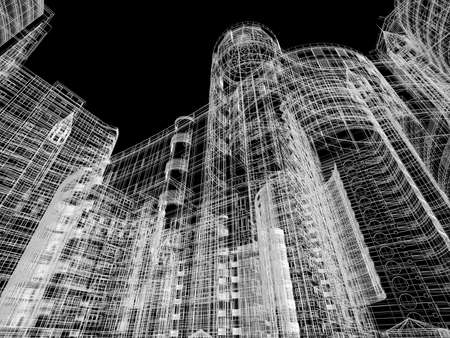 Abstract architecture background illustrationの写真素材