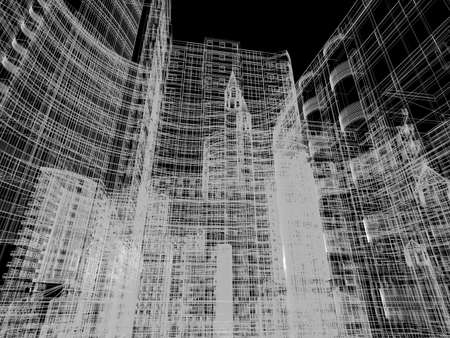 Abstract architecture background illustrationの写真素材