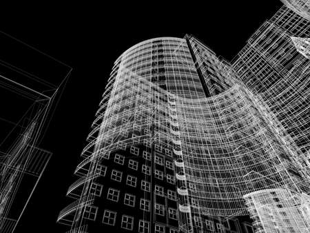 Abstract architecture background illustrationの写真素材