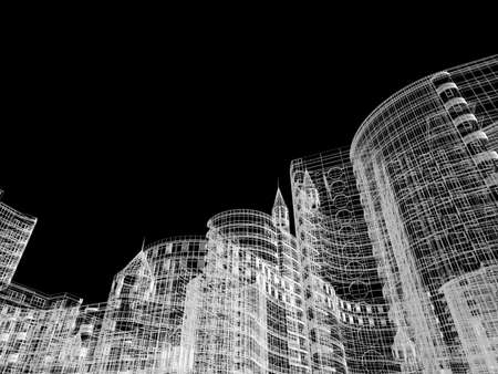 Abstract architecture background illustrationの写真素材