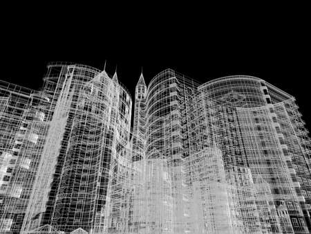 Abstract architecture background illustrationの写真素材