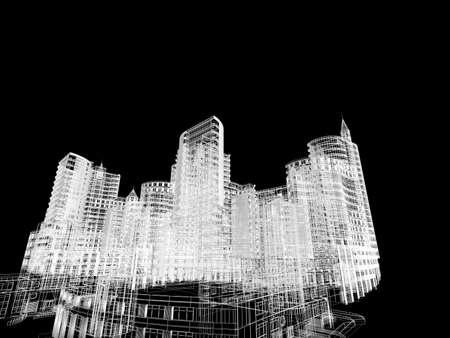 Abstract architecture background illustrationの写真素材