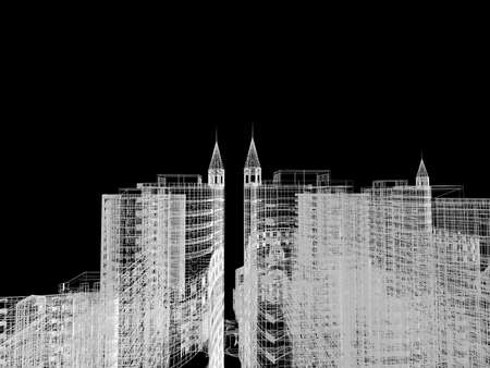 Abstract architecture background illustrationの写真素材