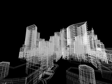 Abstract architecture background illustrationの写真素材