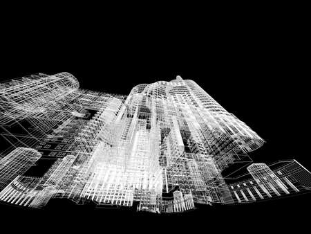 Abstract architecture background illustrationの写真素材