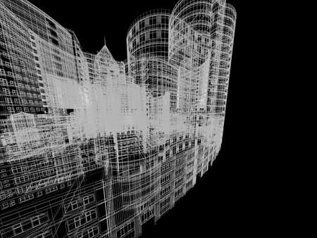 Abstract architecture background illustrationの写真素材