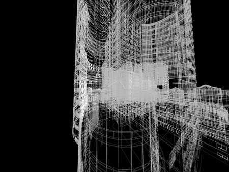 Abstract architecture background illustrationの写真素材