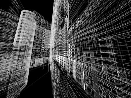 Abstract architecture background illustrationの写真素材